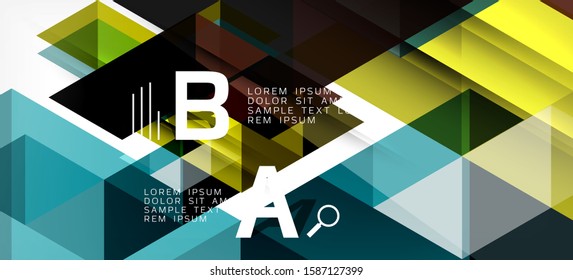 Modern mosaic triangle template background, great design for any purposes. Abstract geometric graphic design triangle pattern. Geometric line pattern. Abstract texture.