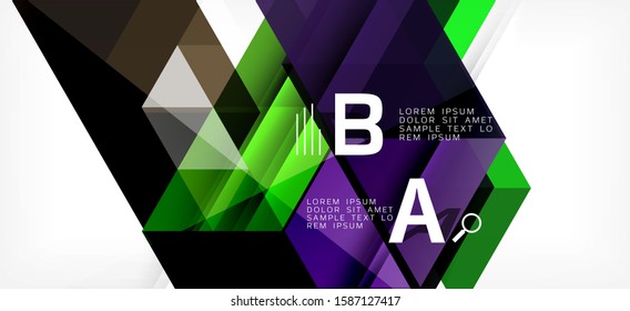 Modern mosaic triangle template background, great design for any purposes. Abstract geometric graphic design triangle pattern. Geometric line pattern. Abstract texture.