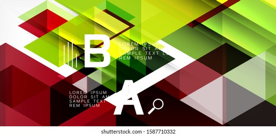 Moderner Mosaik-Dreieck-Template-Hintergrund, großartiges Design für jeden Zweck. Abstraktes geometrisches Design-Dreieck-Muster. Geometrisches Zeilenmuster. Abstrakte Textur.