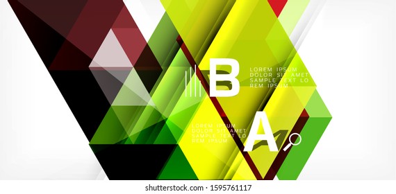 Fondo de plantilla de triángulo de mosaico moderno, gran diseño para cualquier propósito. Resumen del patrón de triángulo de diseño gráfico geométrico. Patrón de línea geométrica. Textura abstracta.