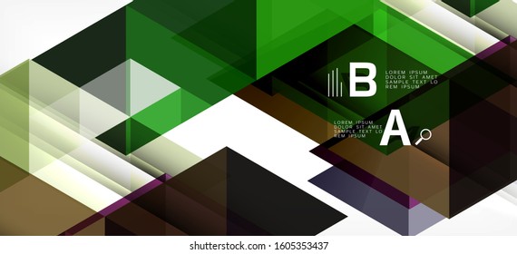 Fondo de plantilla de triángulo de mosaico moderno, gran diseño para cualquier propósito. Resumen del patrón de triángulo de diseño gráfico geométrico. Patrón de línea geométrica. Textura abstracta.