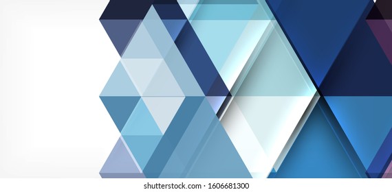 Fondo de plantilla de triángulo de mosaico moderno, gran diseño para cualquier propósito. Resumen del patrón de triángulo de diseño gráfico geométrico. Patrón de línea geométrica. Textura abstracta.