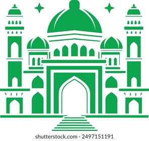 Modern Mosque Design, Awesome Interior Design, Mosque Art, Vector Illustrator design Mosque, Aesthetic Design Mosque
