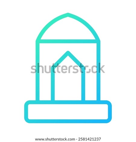 Modern Mosque Icon with Gradient Color Design