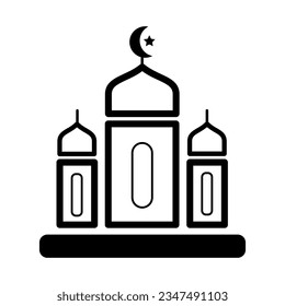 Modern mosque icon vector element