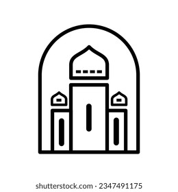 Modern mosque icon vector element