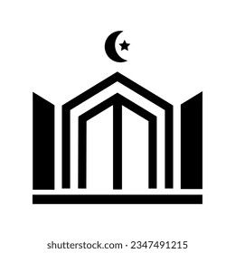 Modern mosque icon vector element