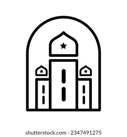 Modern mosque icon vector element