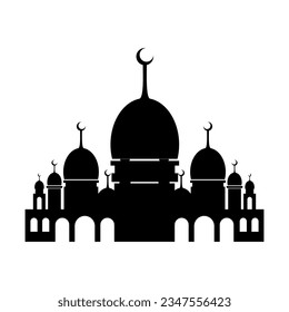 Modern mosque icon vector element