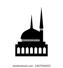 Modern mosque icon vector element