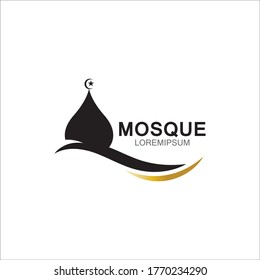 Modern mosque logo symbol or icon template