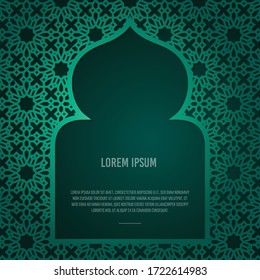 Modern mosque ornament background template for greeting card, ramadan, ied al fitr, ied al adha, and islamic events