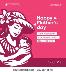 modern mothers day celebration poster template