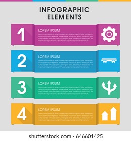 Modern motion infographic template. infographic design with motion icons includes arrow up, cargo wagon. can be used for presentation, diagram, annual report, web design.