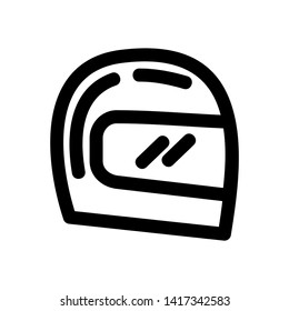 Modern motorcycle helmet icon for web & mobile - Vector