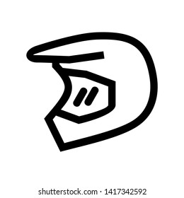 Modern motorcycle helmet icon for web & mobile - Vector