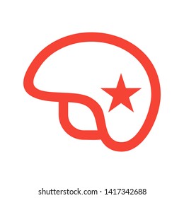 Modern motorcycle helmet icon for web & mobile - Vector