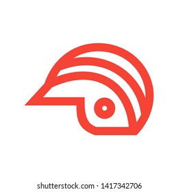 Modern motorcycle helmet icon for web & mobile - Vector