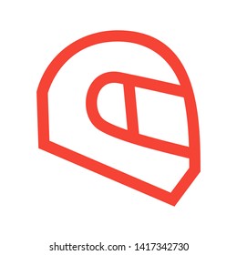 Modern motorcycle helmet icon for web & mobile - Vector