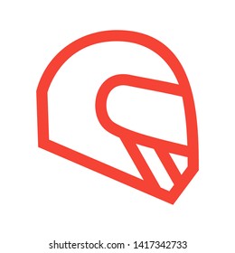 Modern motorcycle helmet icon for web & mobile - Vector