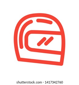 Modern motorcycle helmet icon for web & mobile - Vector
