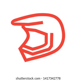 Modern motorcycle helmet icon for web & mobile - Vector