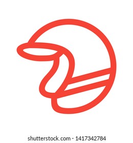 Modern motorcycle helmet icon for web & mobile - Vector
