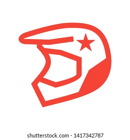 Modern motorcycle helmet icon for web & mobile - Vector