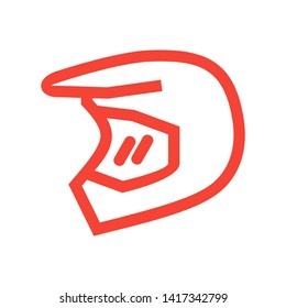 Modern motorcycle helmet icon for web & mobile - Vector