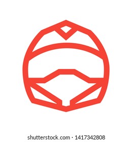 Modern motorcycle helmet icon for web & mobile - Vector