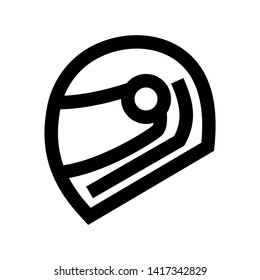 Modern motorcycle helmet icon for web & mobile - Vector