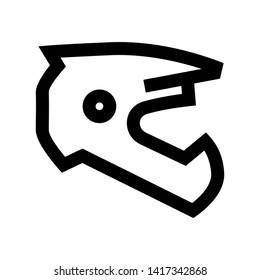 Modern motorcycle helmet icon for web & mobile - Vector