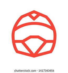 Modern motorcycle helmet icon for web & mobile - Vector