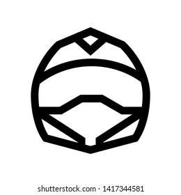 Modern motorcycle helmet icon for web & mobile - Vector