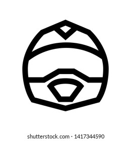 Modern motorcycle helmet icon for web & mobile - Vector