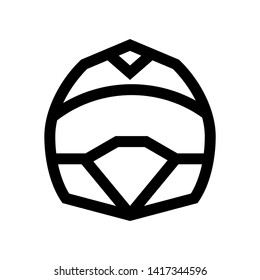 Modern motorcycle helmet icon for web & mobile - Vector