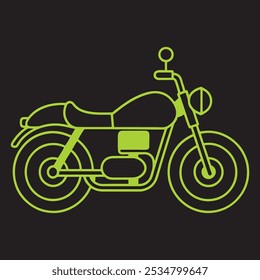 Ilustração de motocicleta moderna em estilo artístico