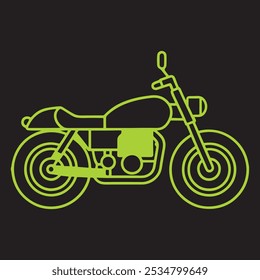 Modern motorcycle illustration in artistic style