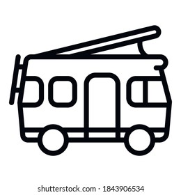 Modern motorhome icon. Outline modern motorhome vector icon for web design isolated on white background