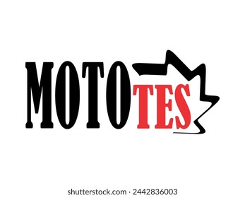 modern MOTOTES text, concept icon, racing product logo.