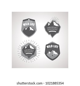 Modern Mountain Badge
