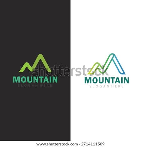 Modern Mountain Crest Vector Icon for Expedition Gear and Travel Lifestyle Brands