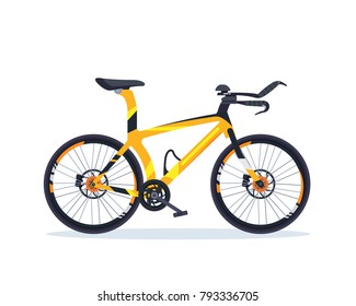Modern Mountain And Hybrid Road Performance Bike Vehicle Illustration