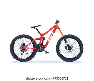 Modern Mountain And Hybrid Road Performance Bike Vehicle Illustration