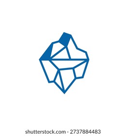 Modern Mountain Iceberg Logo Design 