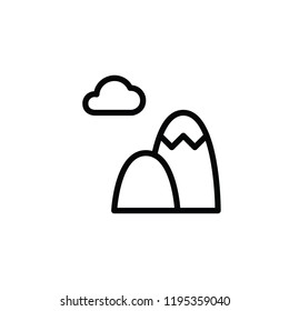 Modern mountain icon