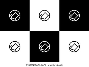 Logotipo de Vector de ilustración de montaña moderna