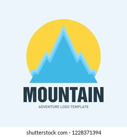 Modern mountain logo concept