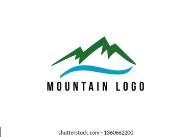 Modern mountain logo design