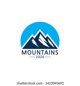 Modern Mountain Logo design template